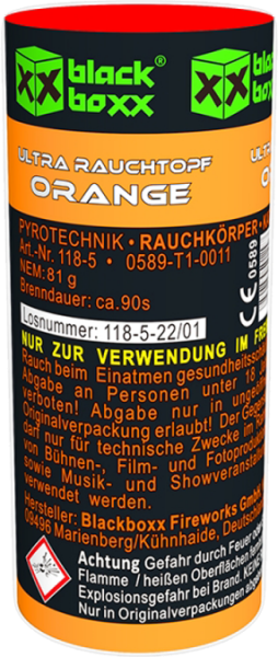 Ultra Rauchtopf, orange