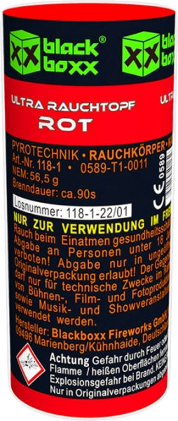 Ultra Rauchtopf, rot